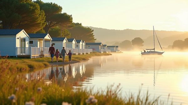 Vacances en famille à Argelès-sur-Mer : mobil-homes au bord de l'eau